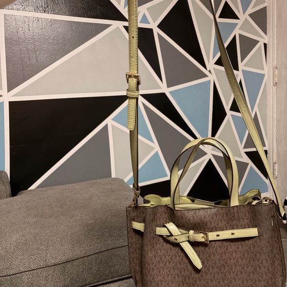 Michael Kors Olive and Brown Tote Bag - Picture 6 of 7